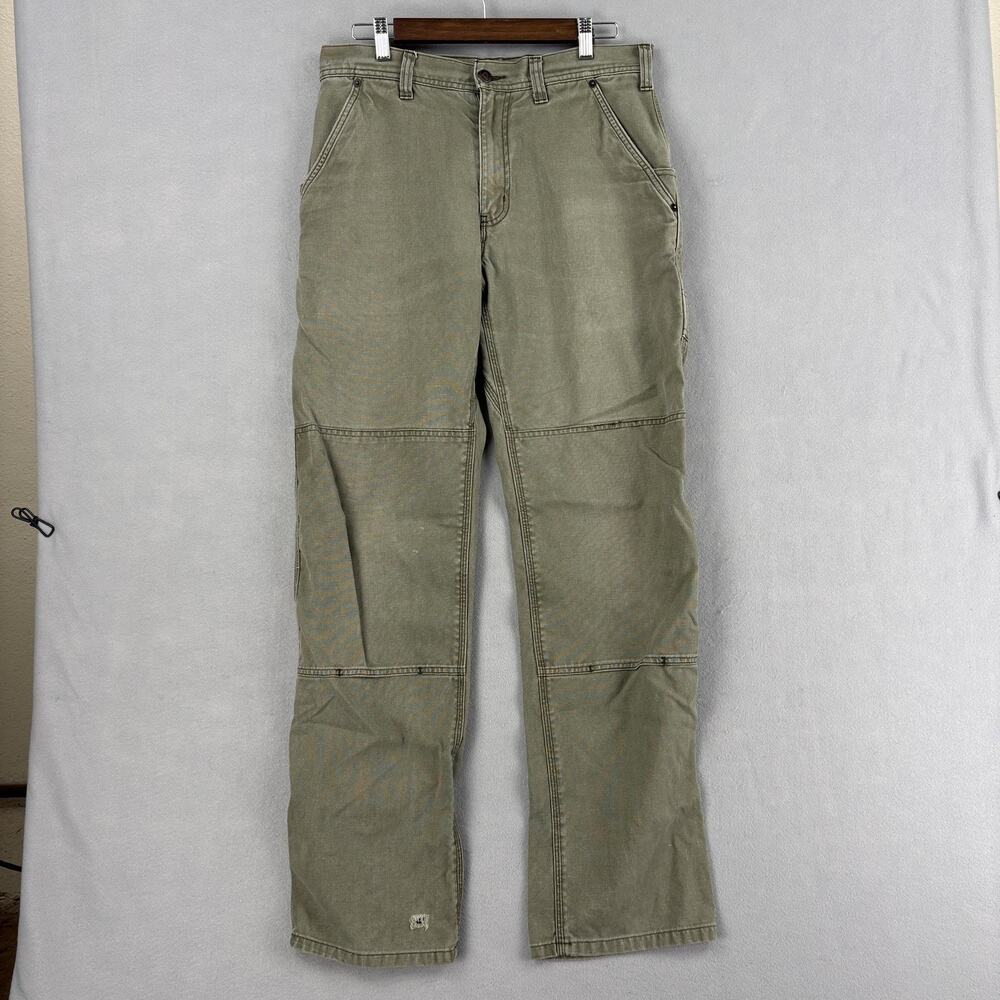 Patagonia Iron Forge Pants Mens 32 Green Hemp Canvas Double Knee Carpenter
